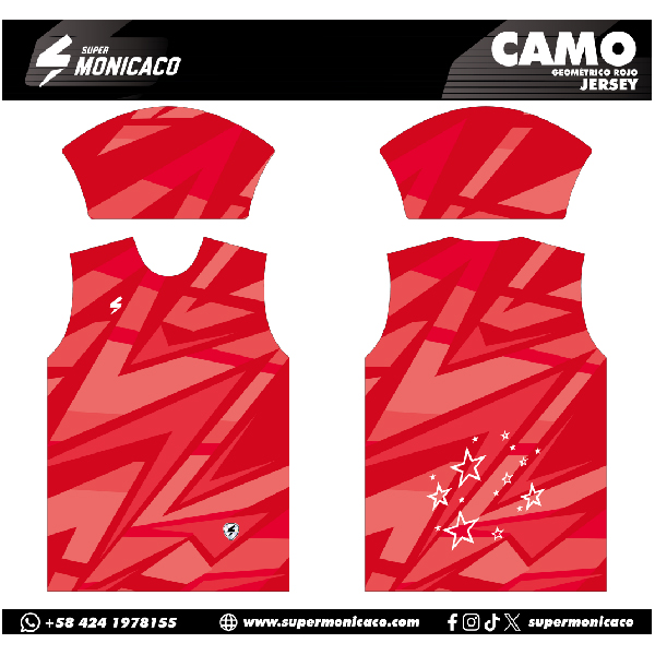 CAMO GEOMÉTRICO ROJO 1